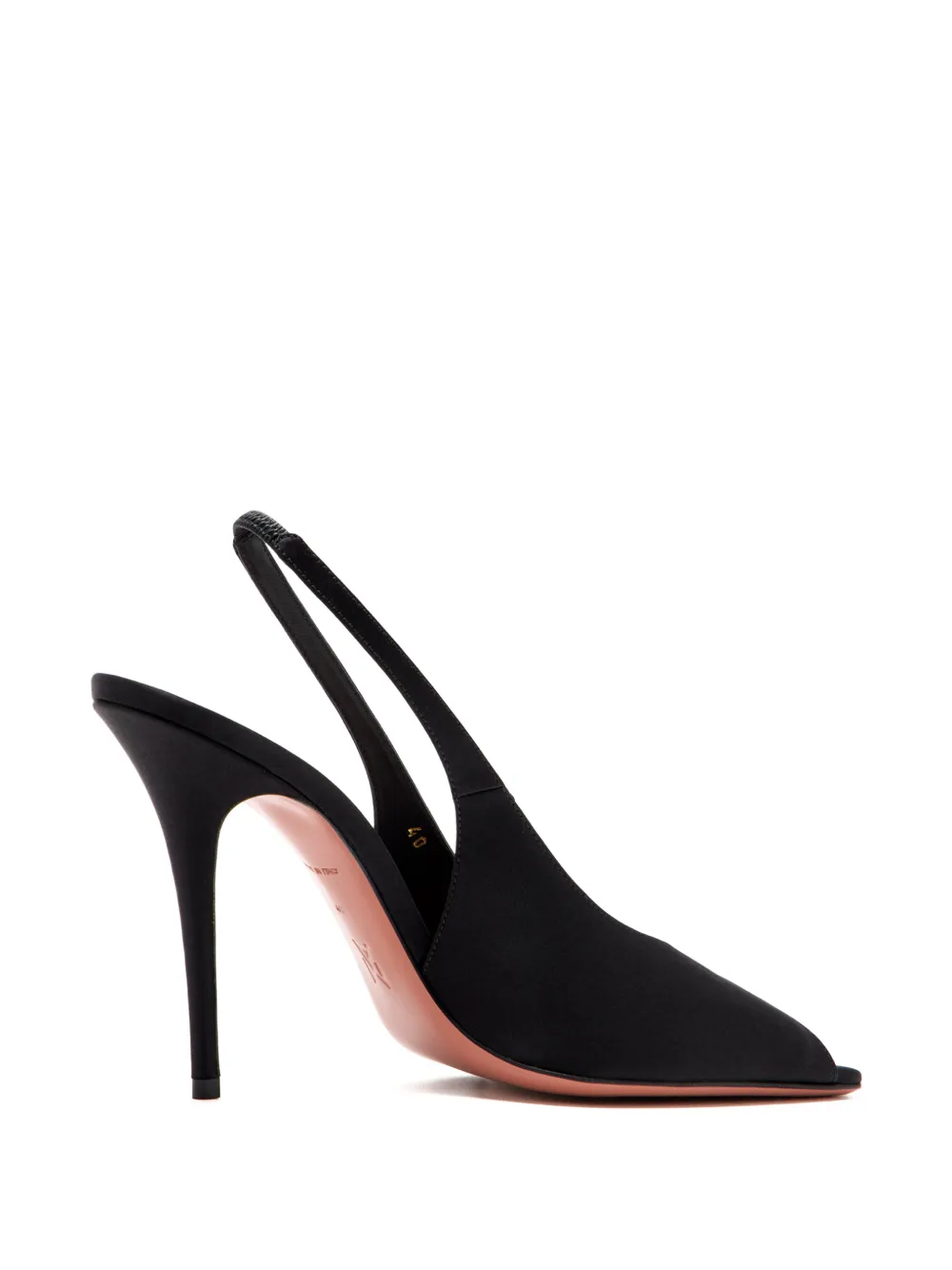 Amina Muaddi Kristina slingback pumps met open neus Zwart