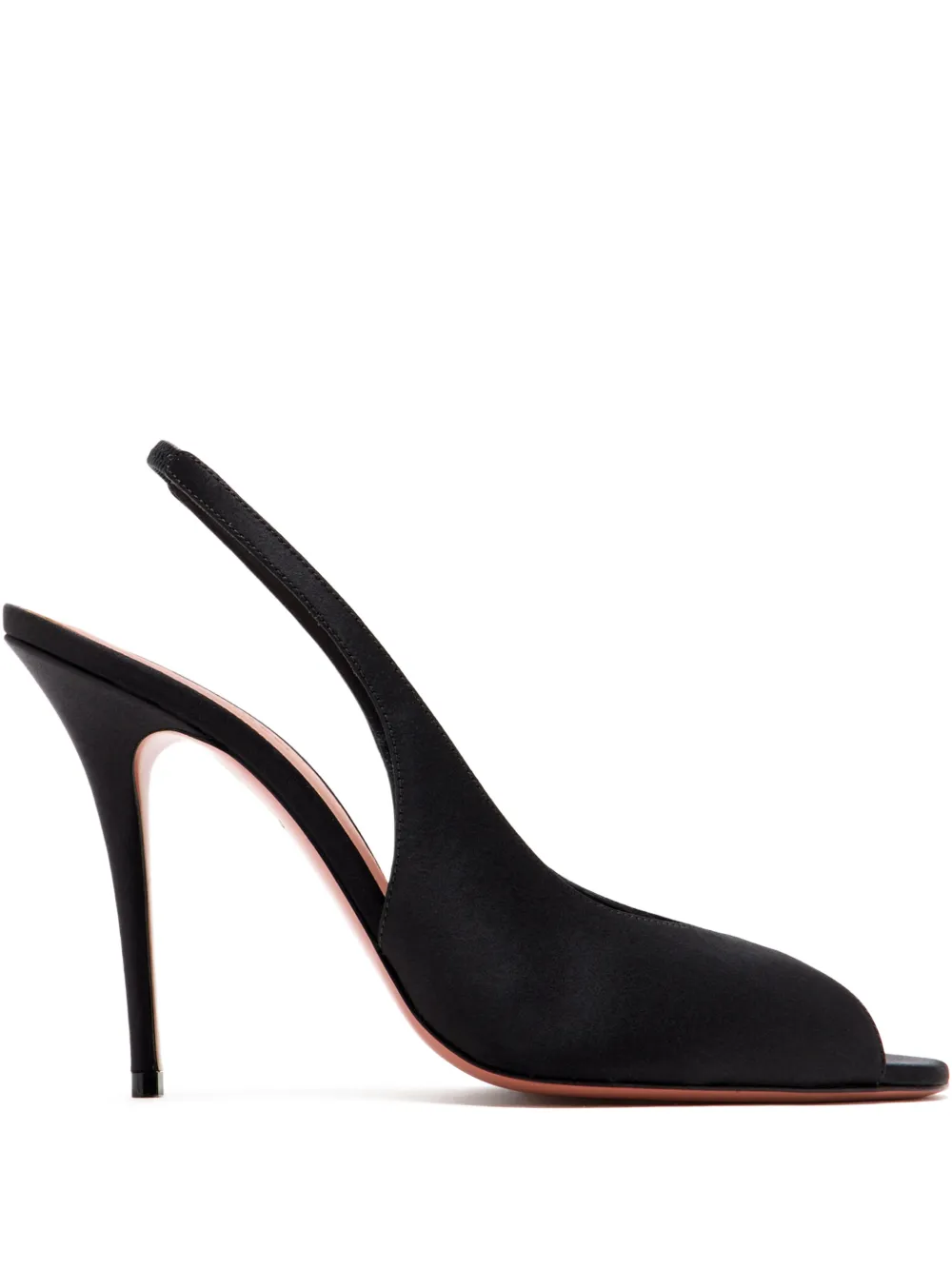 Amina Muaddi Kristina slingback peep-toe pumps - Nero