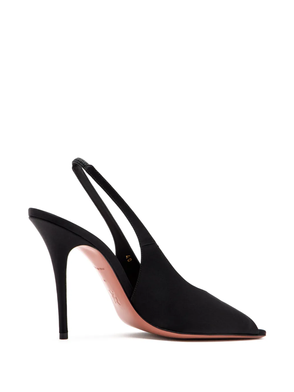 Amina Muaddi Kristina slingback pumps met open neus Zwart