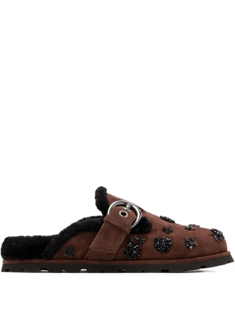 Stuart Weitzman Chrystie buckle-embellished mules