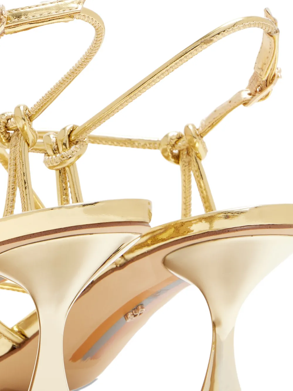 Sam Edelman 60mm Cross Over-straps Sandals In Gold