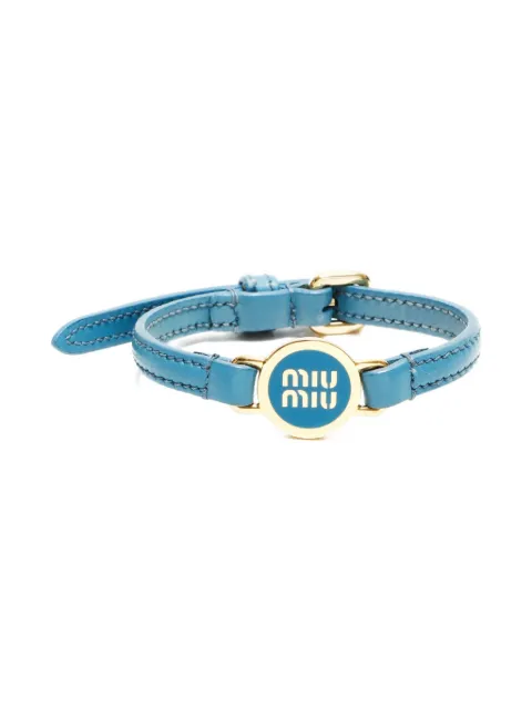 Miu Miu Pre-Owned 2015-2025 logo-plaque bracelet
