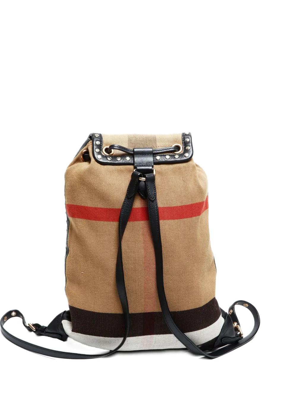 Burberry Pre-Owned 2010-2020s studded check backpack - ニュートラル
