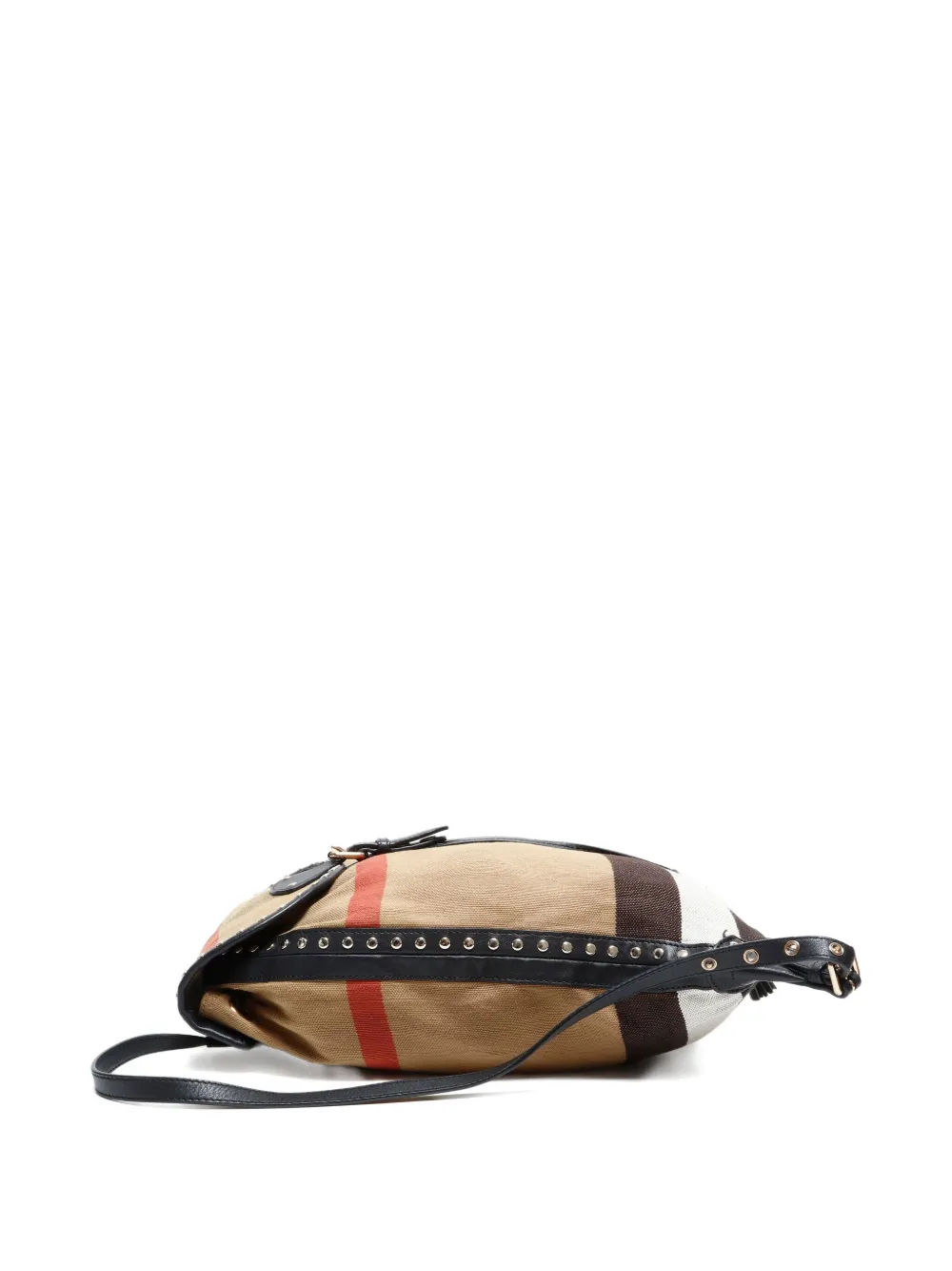 BURBERRY Pre-owned 2010-2020s Studded Check Backpack In Neutral