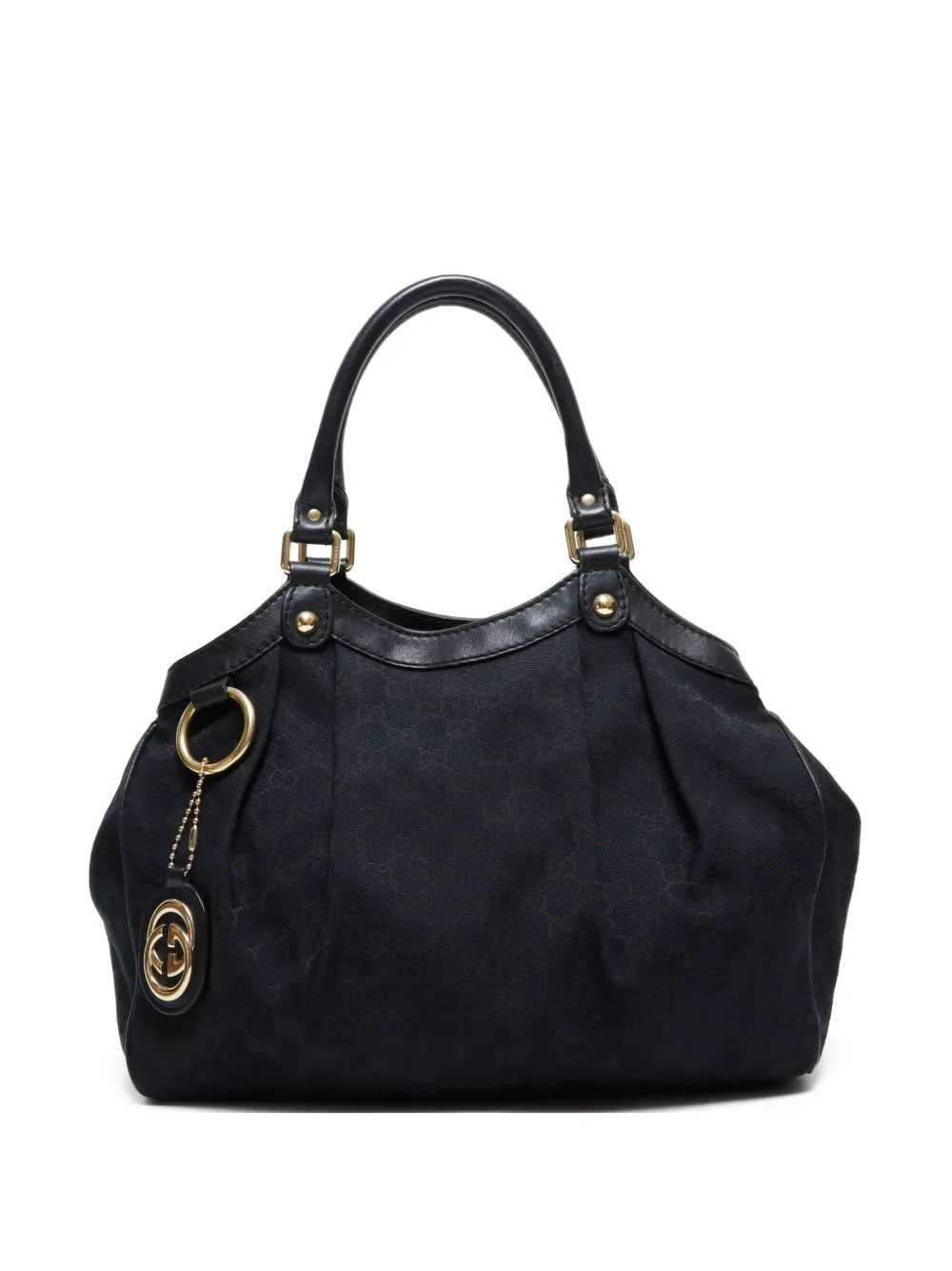 Gucci Pre-Owned 2000-2020 GG Canvas charm tote bag - ブラック Gucci Pre-Owned 2000-2020 GG Canvas charm tote bag - ブラック