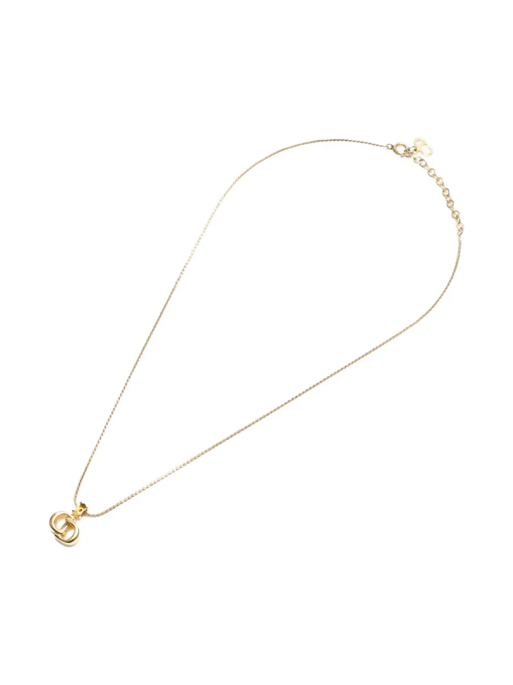 Christian Dior Pre-Owned Collana con pendente logo 1980-1990 - Oro