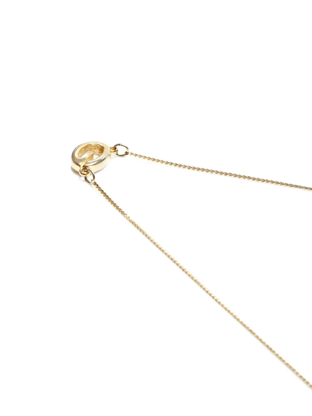 Pre-owned Givenchy 1980-1990s Logo-detail Necklace In Gold