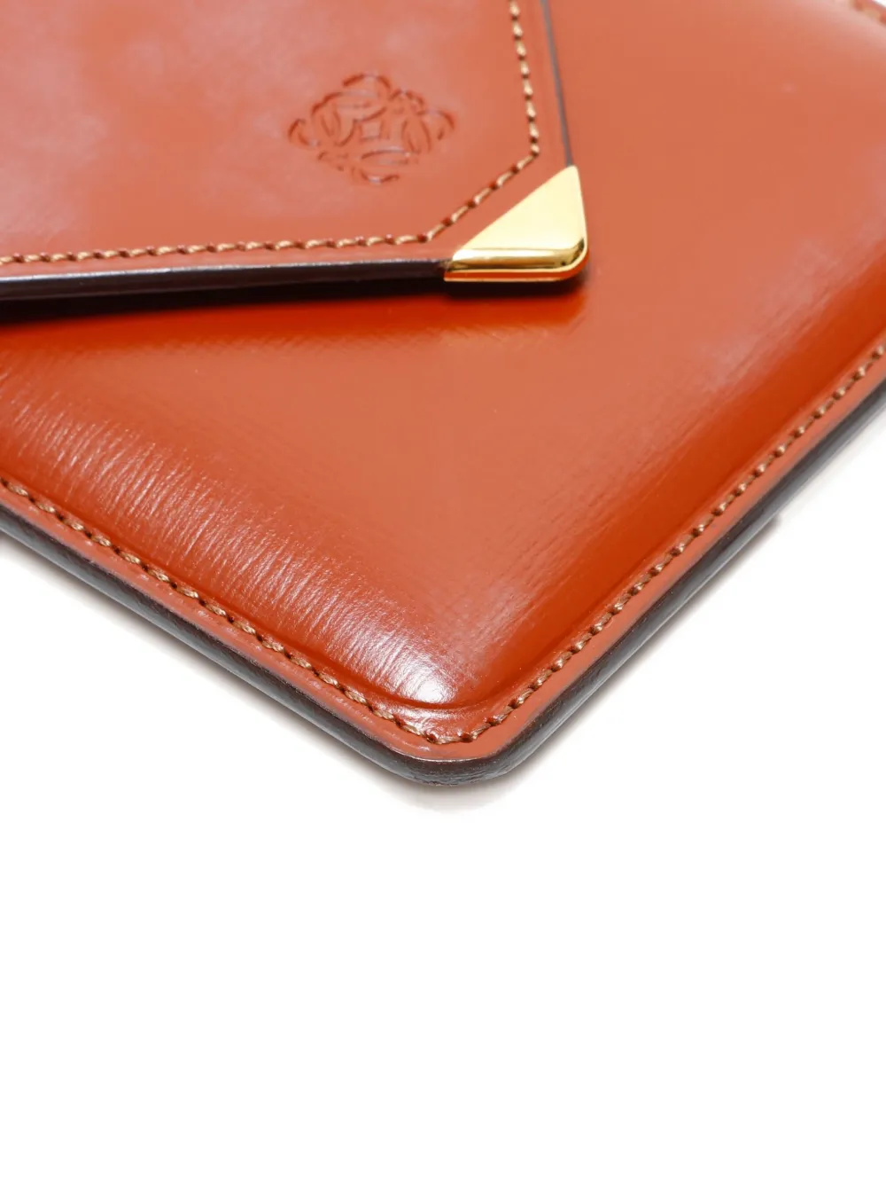 Pre-owned Loewe 1990-2000s Anagram-detail Coin Purse In Brown