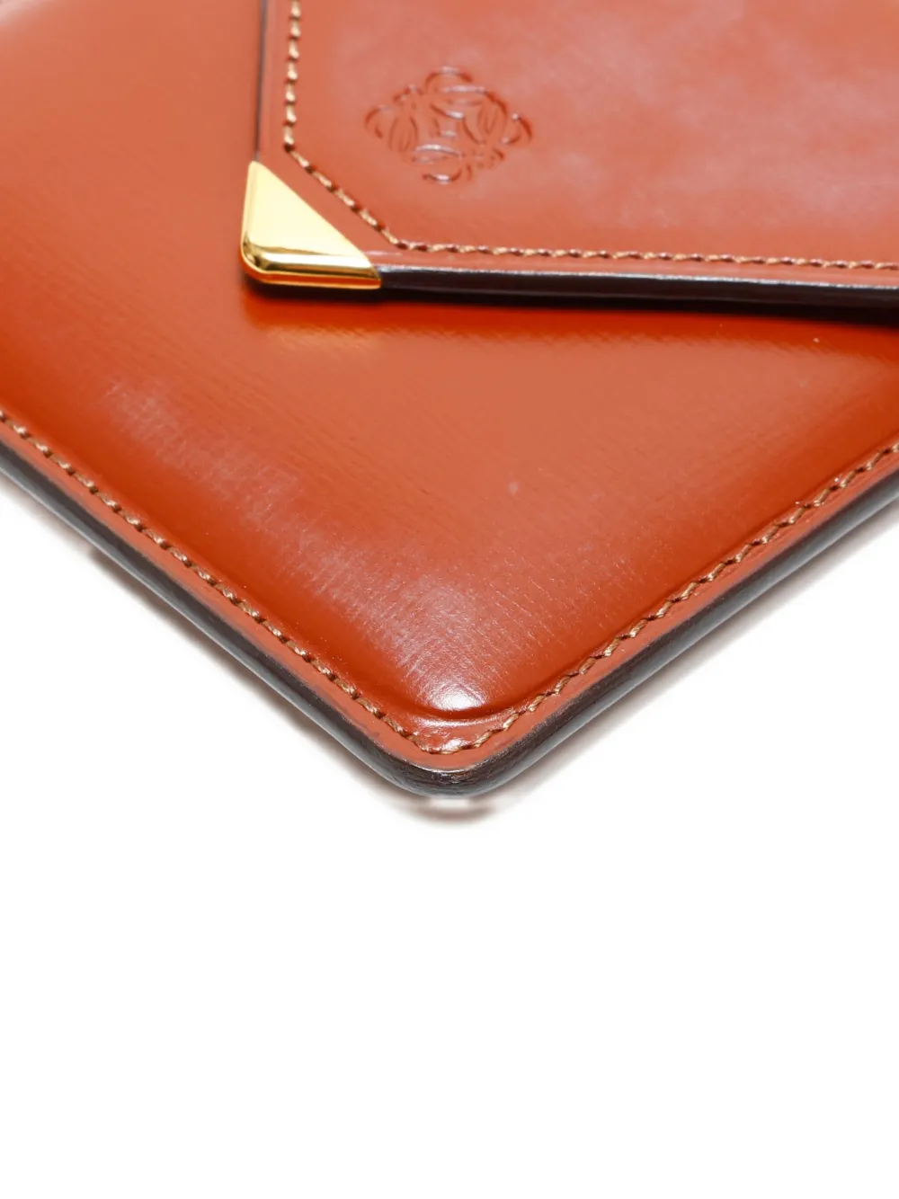 Pre-owned Loewe 1990-2000s Anagram-detail Coin Purse In Brown