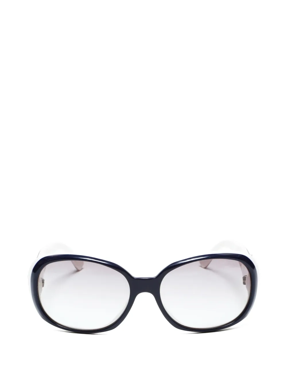 CHANEL Pre-Owned 2000s Camellia round-frame sunglasses - Nero