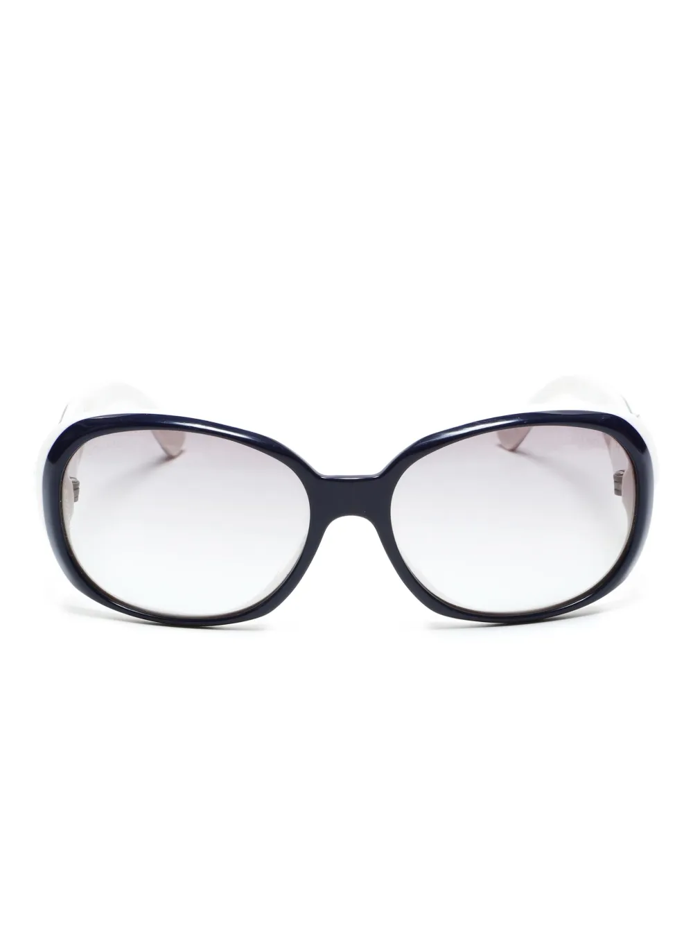 CHANEL Pre-Owned 2000s Camellia round-frame sunglasses - ブラック CHANEL Pre-Owned 2000s Camellia round-frame sunglasses - ブラック