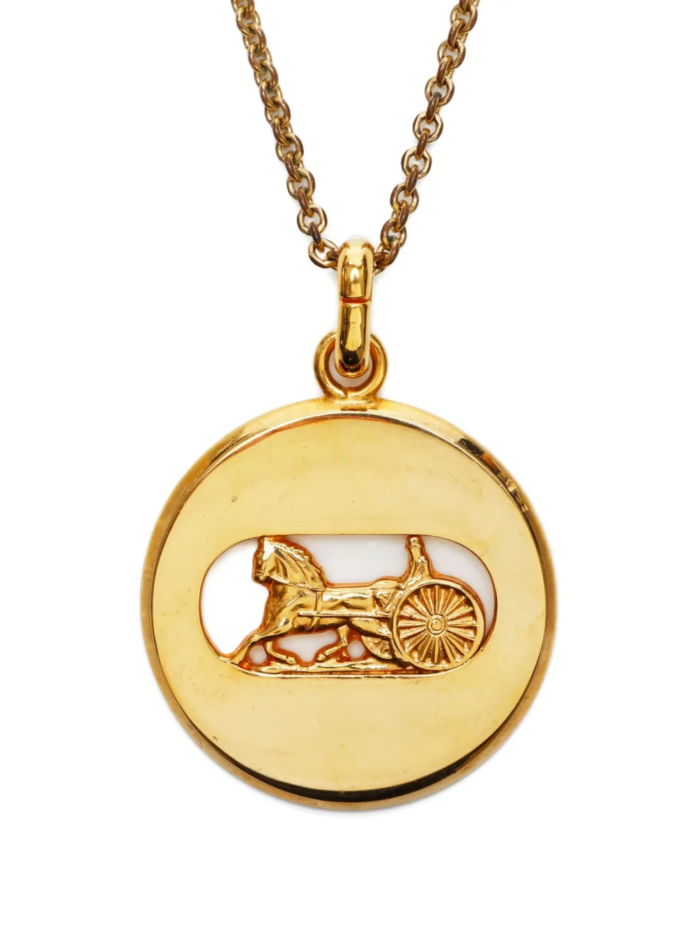 Celine Pre-Owned 1990s Halskette mit Pferdekutschen-Anhänger | Image 2