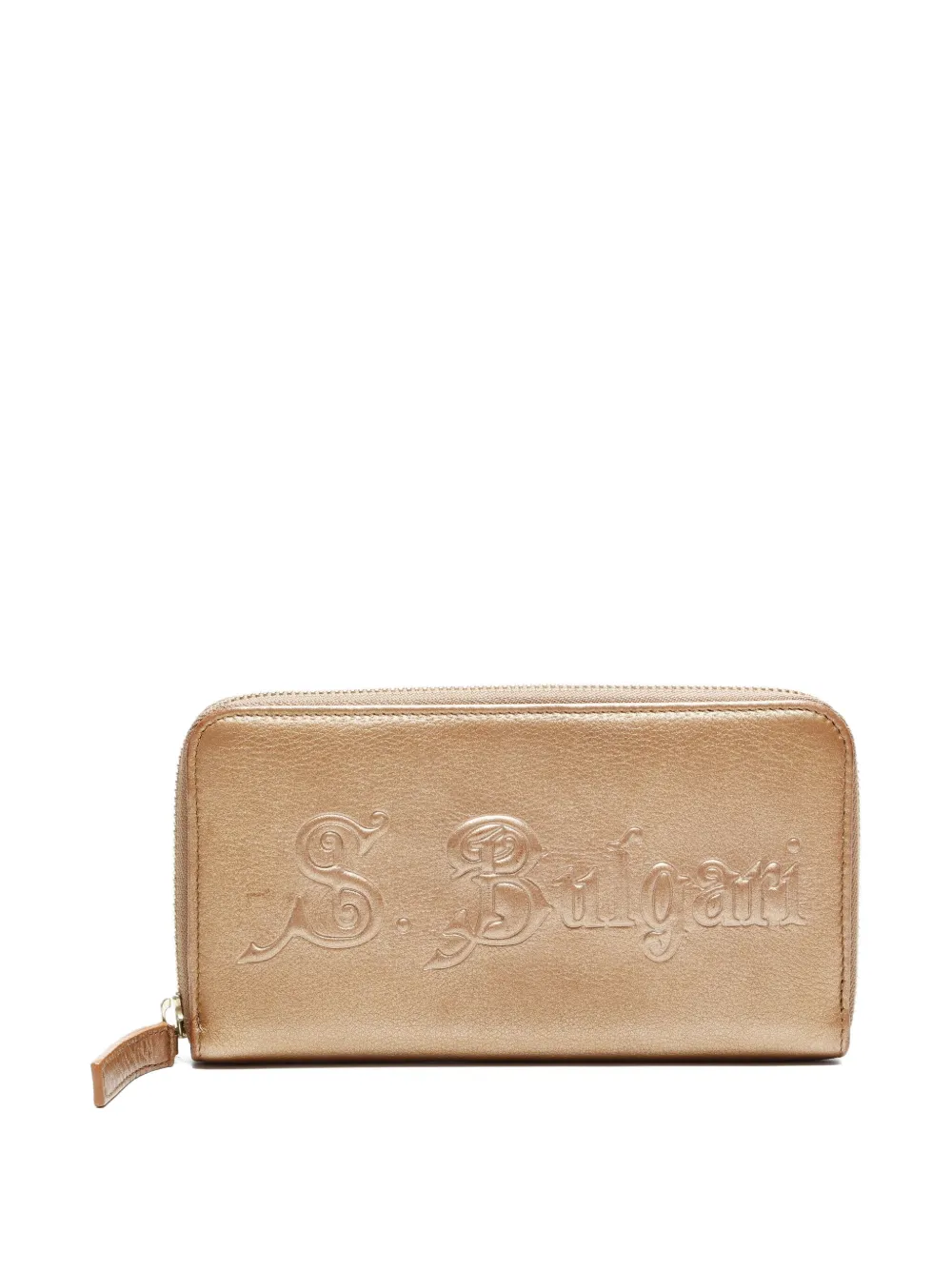 Bvlgari Pre-Owned embossed leather wallet - ニュートラル
