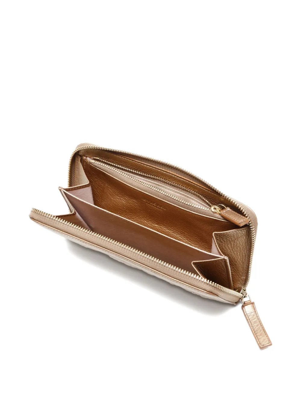 BVLGARI Pre-owned Embossed Leather Wallet In Neutral