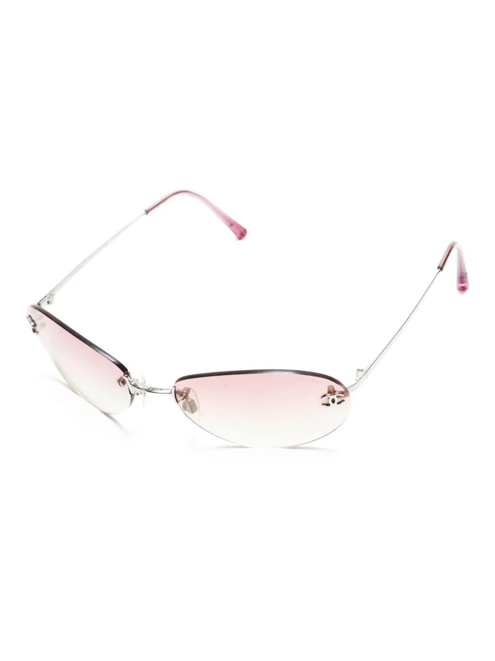 CHANEL Pre-Owned CC-mark rimless sunglasses | Image 2