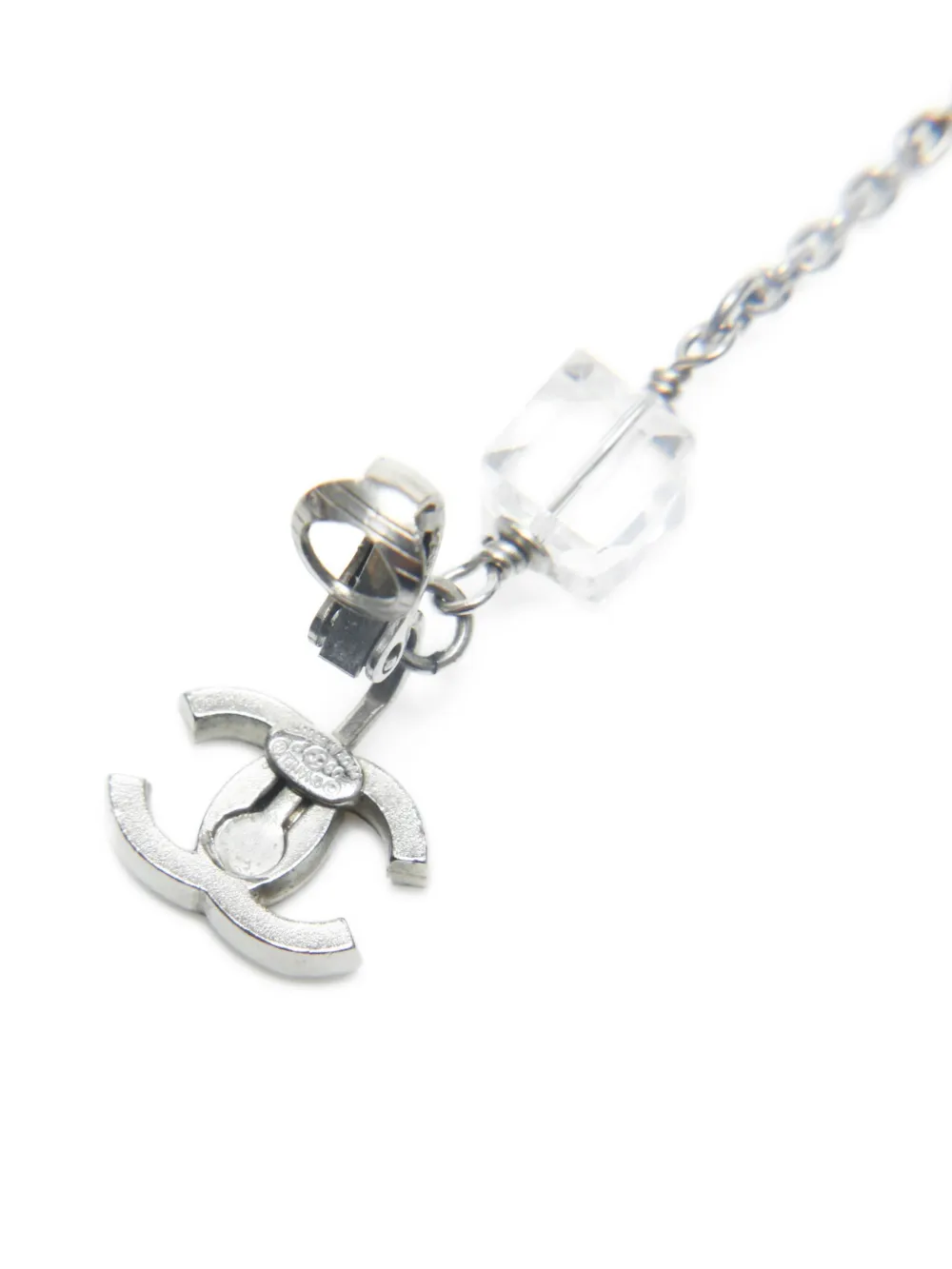 CHANEL Pre-owned 2008 Cc-mark Chain Earrings In Silver