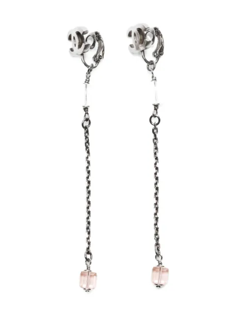 CHANEL Pre-Owned 2008 CC-mark chain earrings