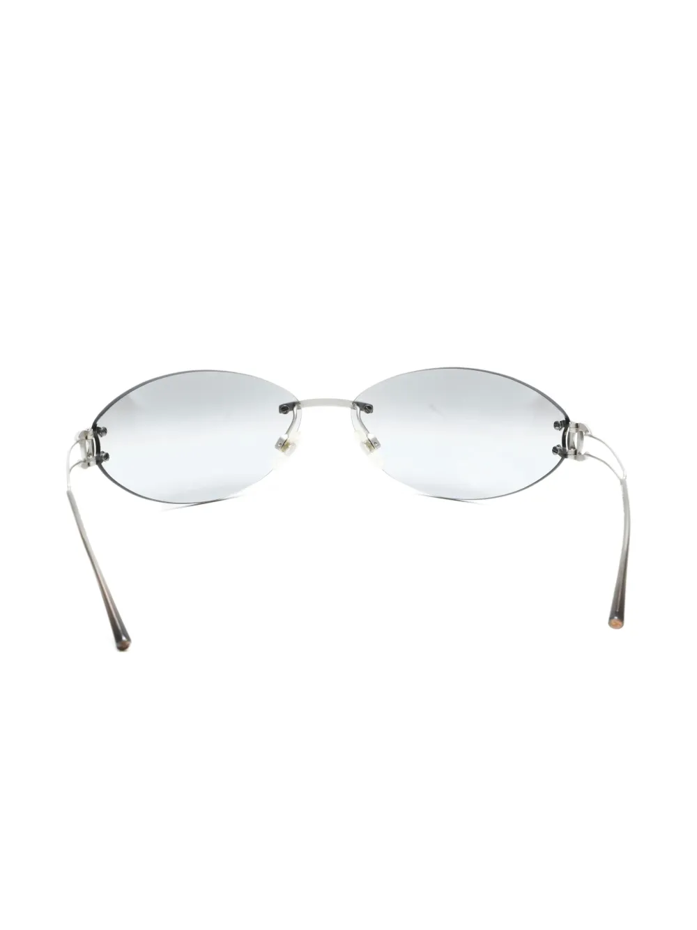 CHANEL Pre-Owned 2000s CC-mark rimless sunglasses | Image 2