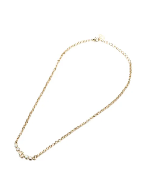Christian Dior Pre-Owned collar con detalles del logo y cristales 1980-1990
