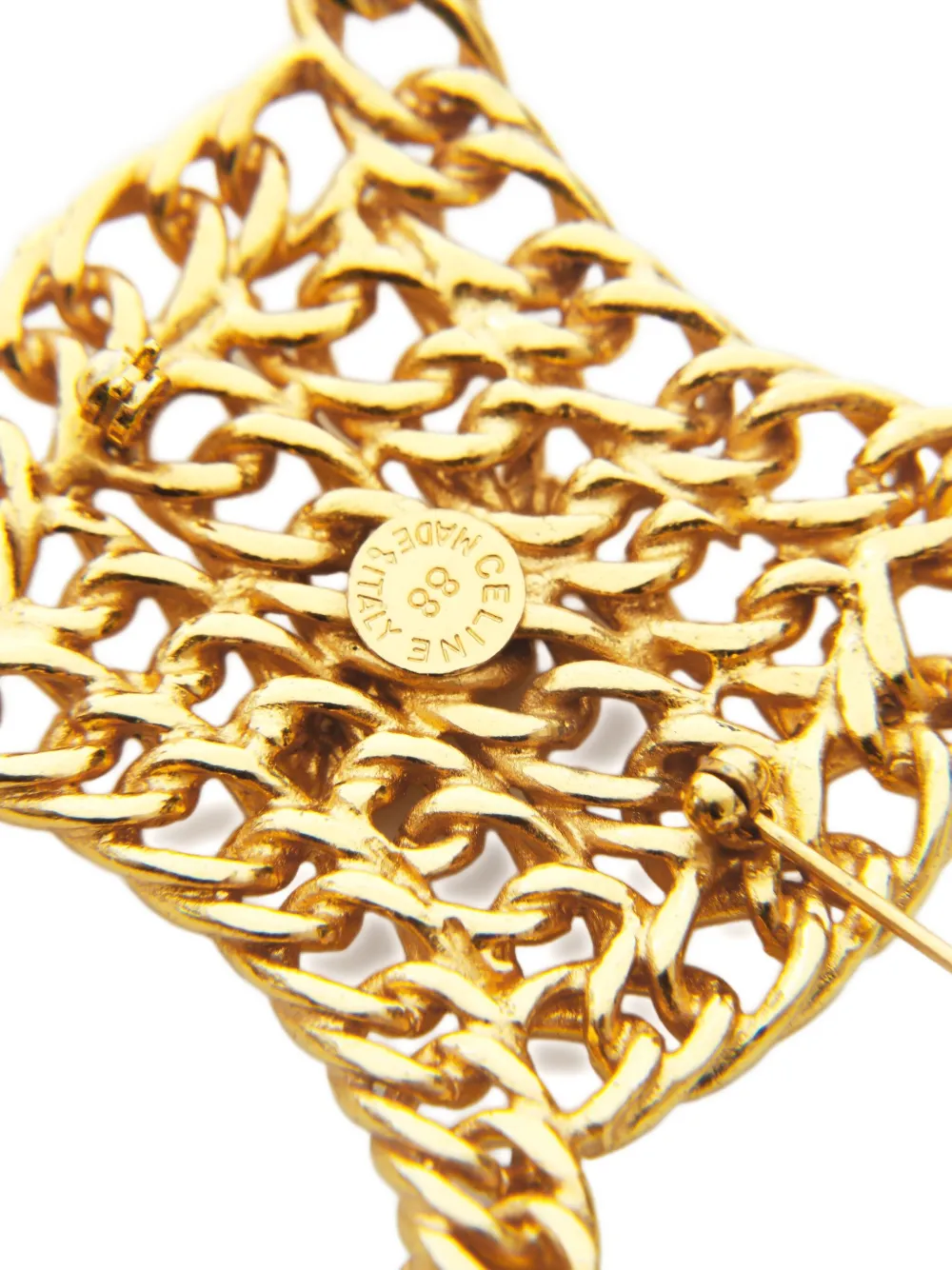 1980-1990s Triomphe Chain-Logo Brooch