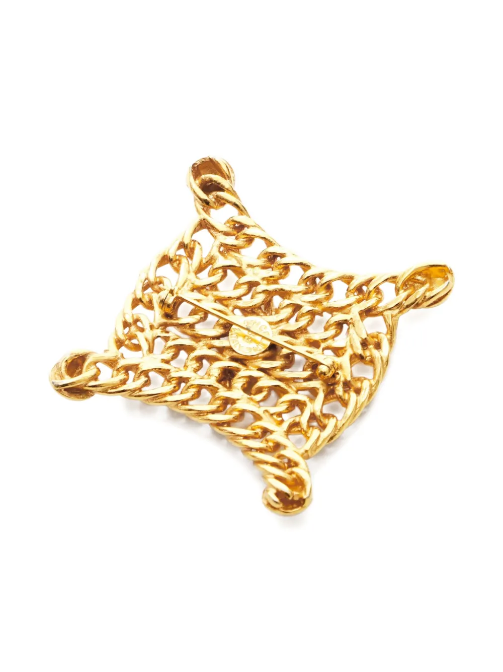 1980-1990s Triomphe Chain-Logo Brooch