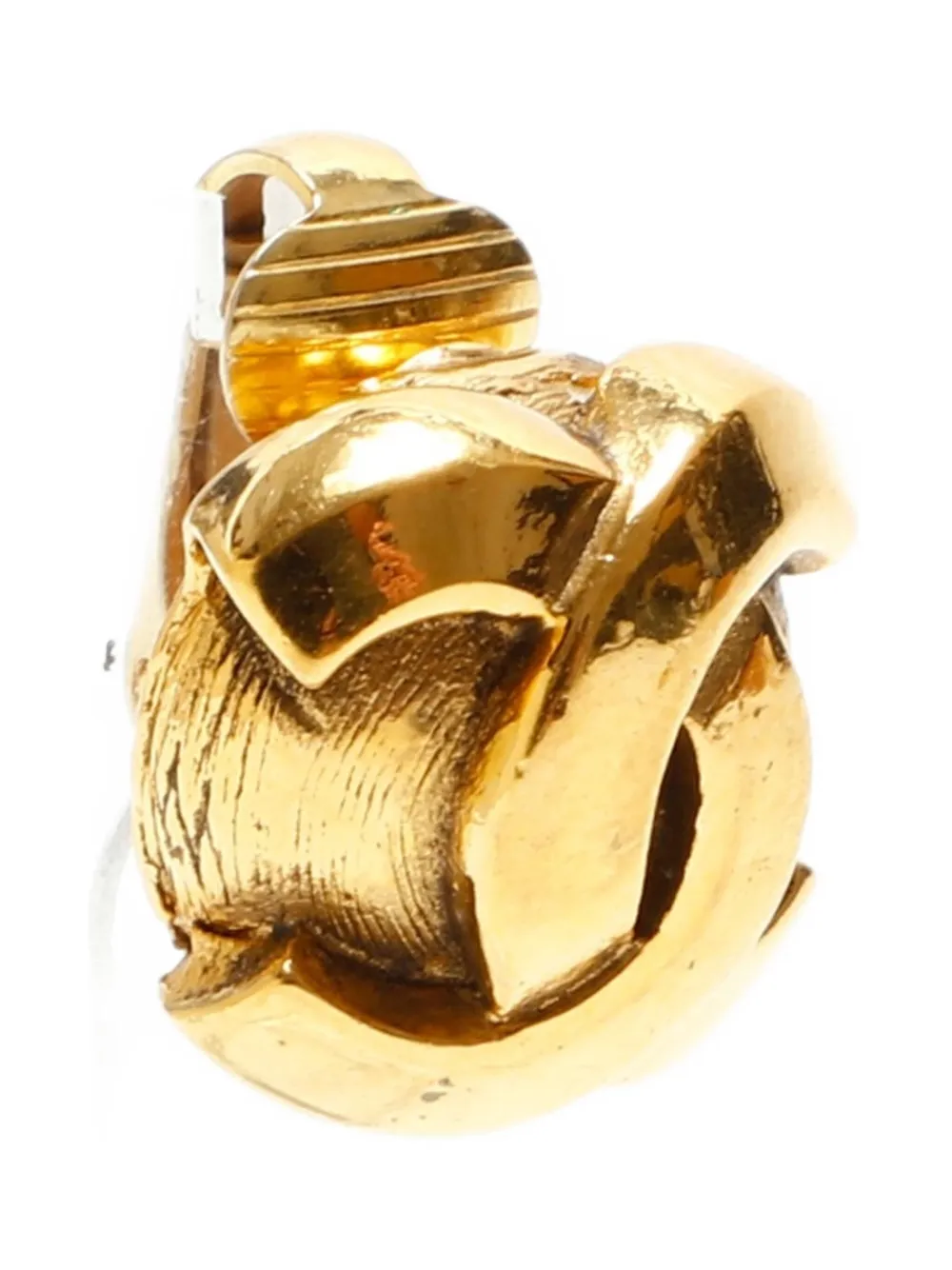 CHANEL Pre-Owned 1971-1980 CC logo clip-on earrings - Oro