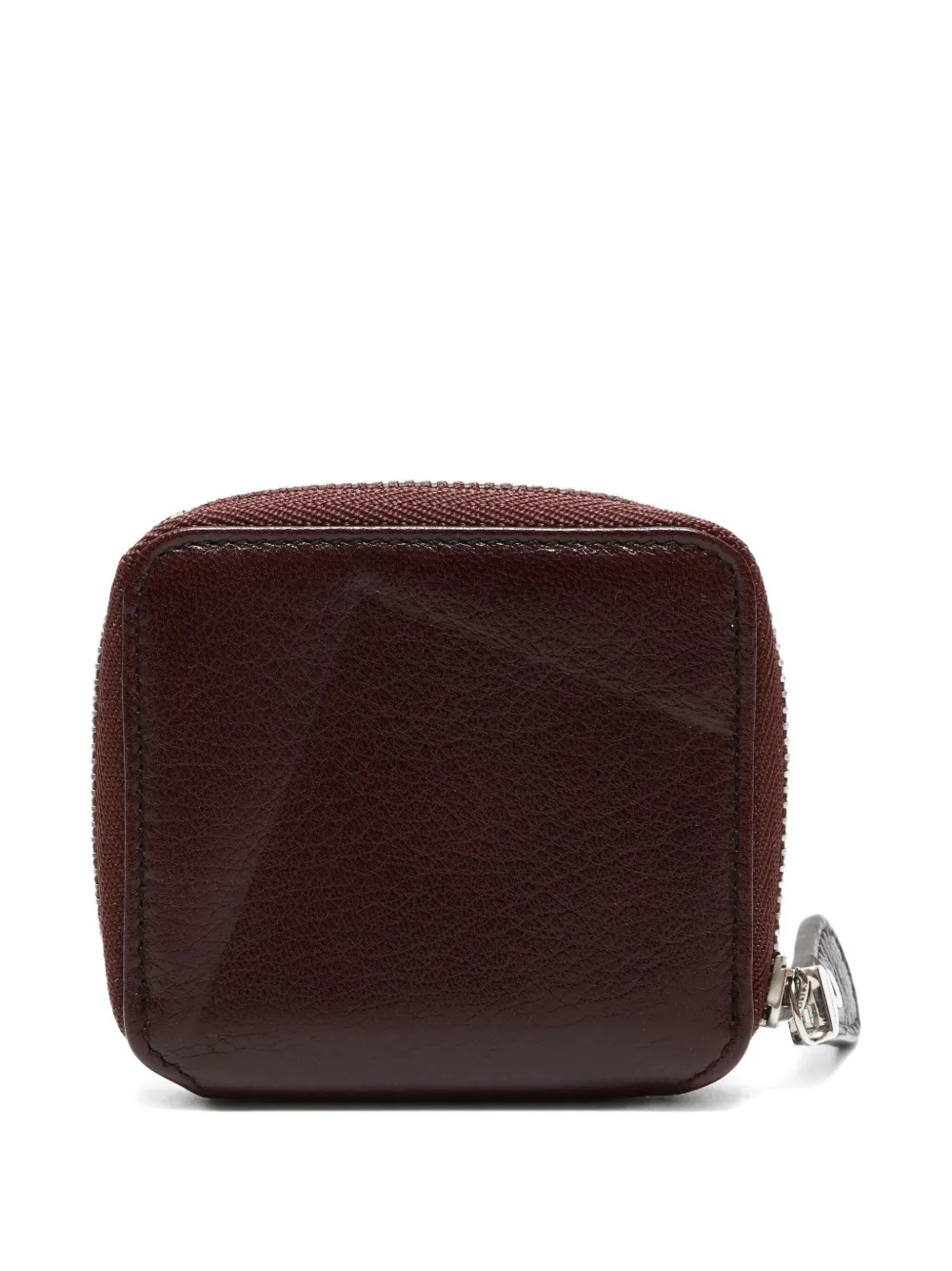 Pre-owned Ferragamo 2000s Vara Bow Zip Coin Purse In Brown