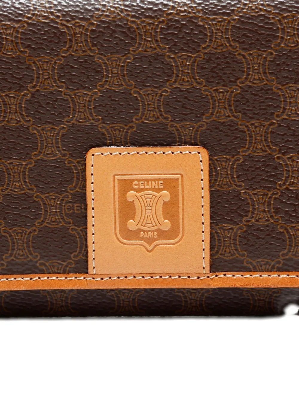 Pre-owned Celine 1990-2000s Macadam Long Wallet In Brown