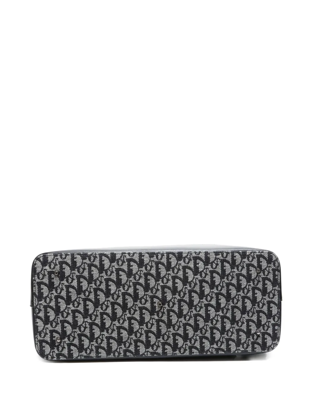 Pre-owned Dior 2002 Trotter Boston Tote Bag In Black