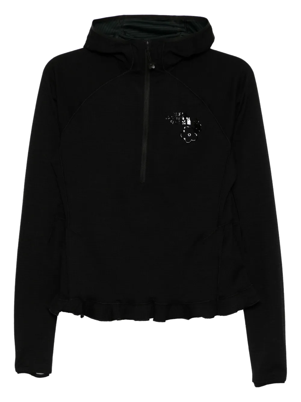 Cecilie Bahnsen top con volantes y cierre | negro | Image 1