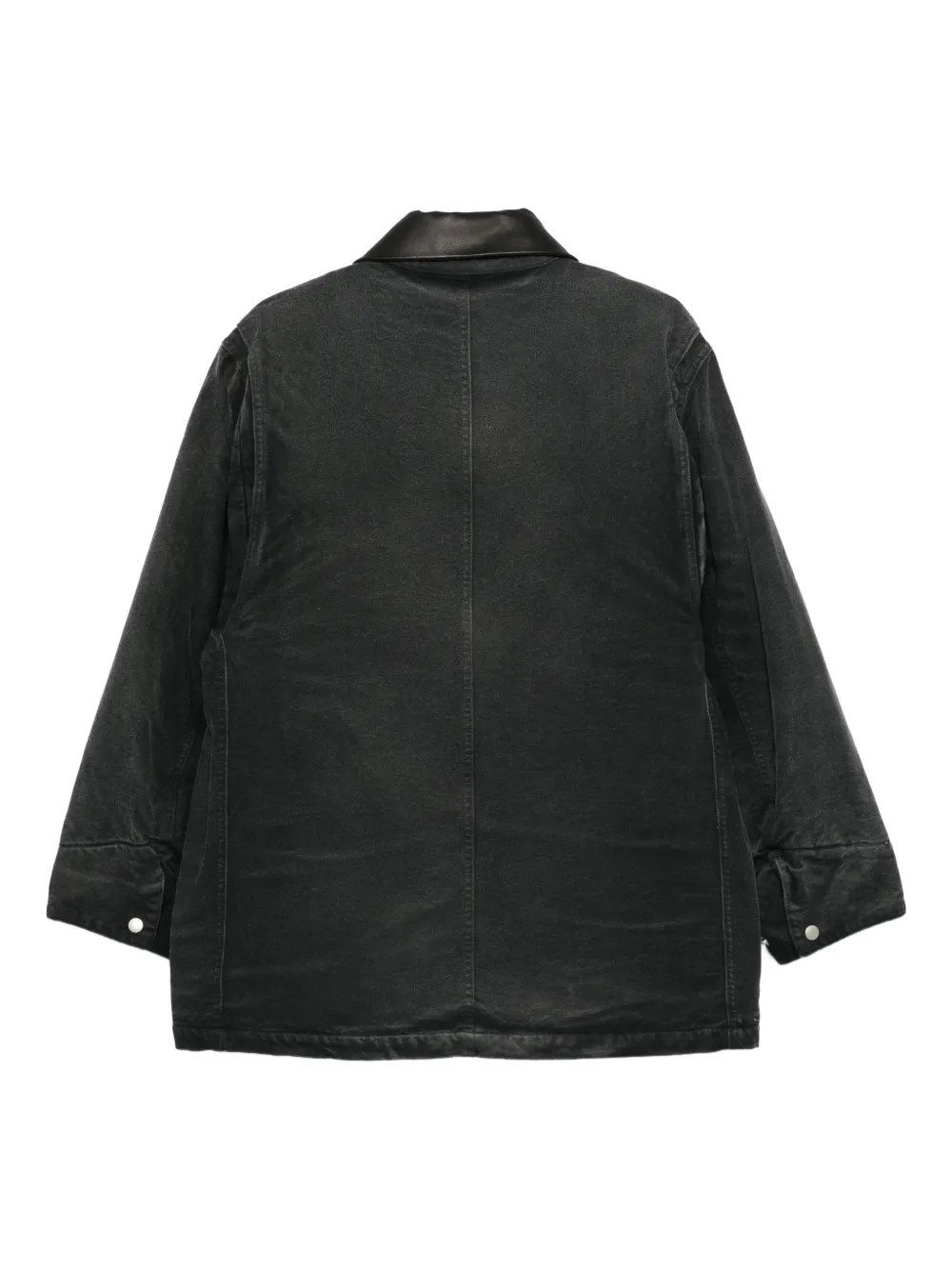 Auralee Removable Collar Jacket In Black
