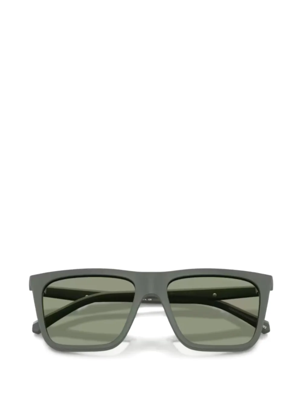 Emporio Armani square-frame clip-on glasses - Verde