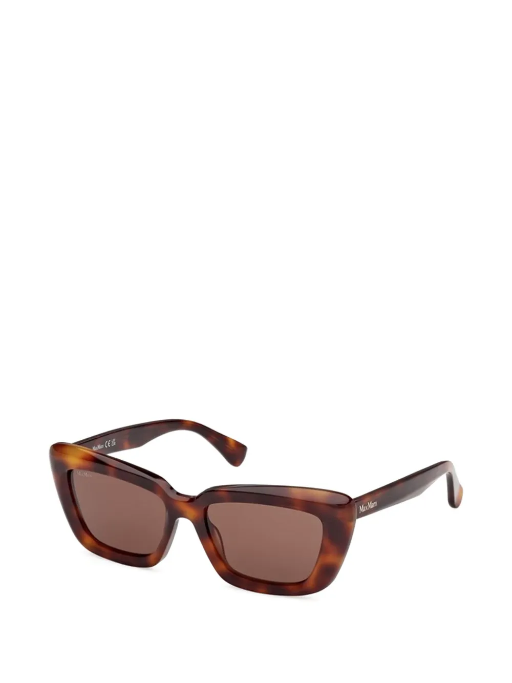 Max Mara Eyewear Elizabeth zonnebril met rechthoekig montuur Bruin