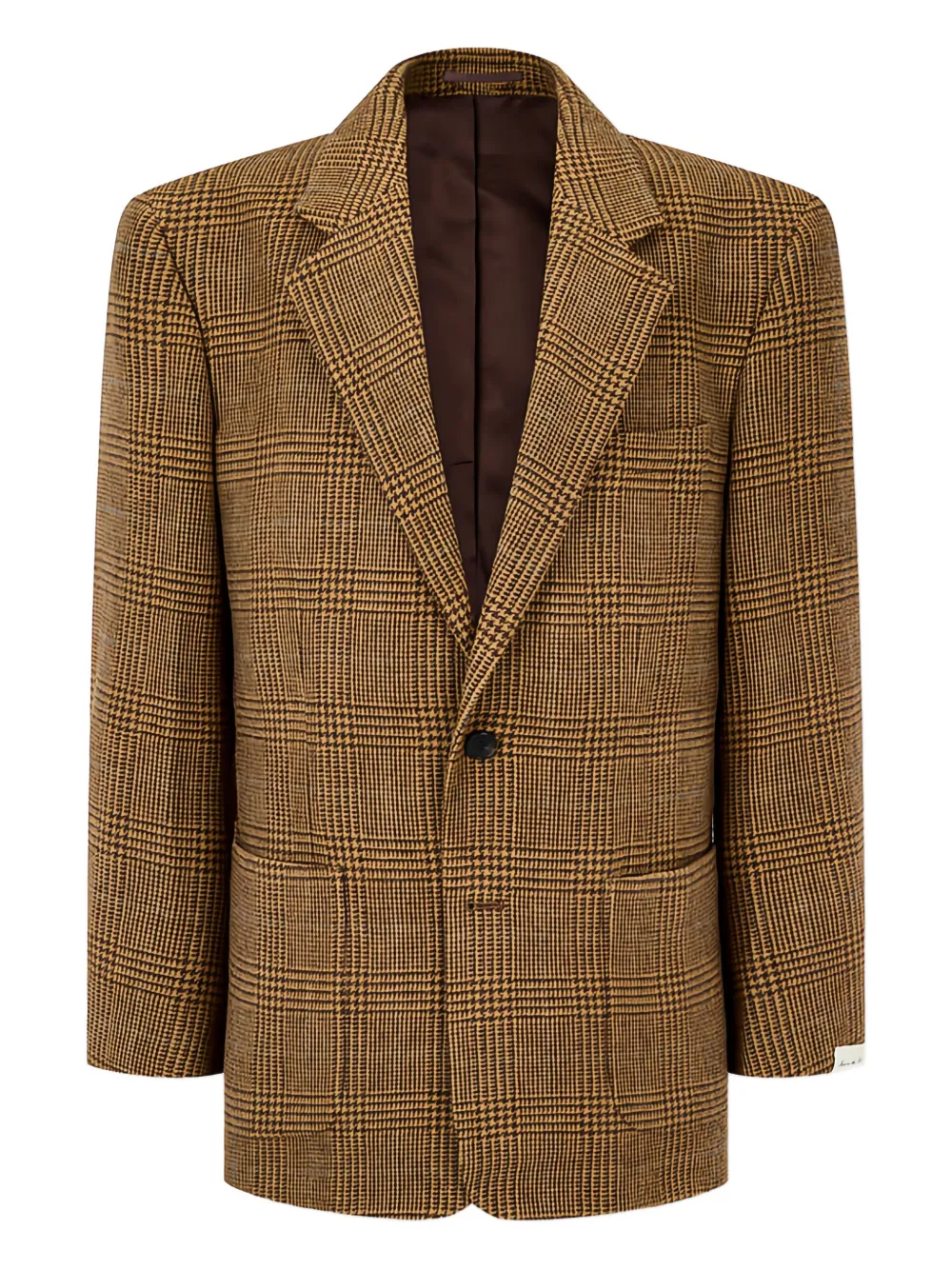 Man On The Boon. glen-check single jacket | Neutrals | Image 1