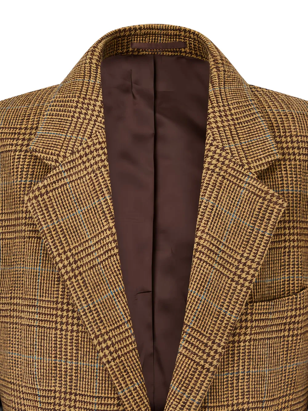 Man On The Boon. Glen-check Single Jacket In Brown
