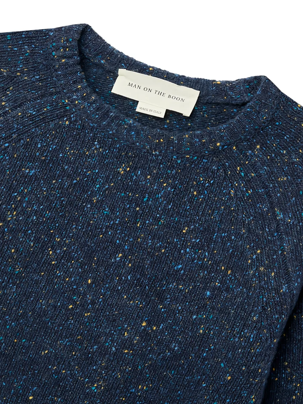 Man On The Boon. Mélange-effect Sweater In Blue