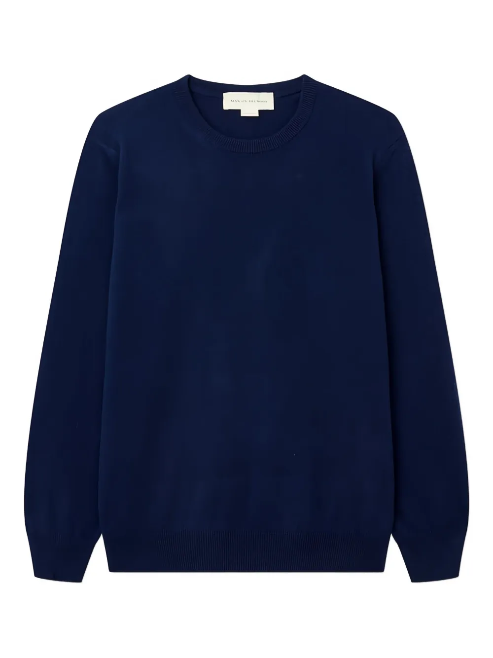 Man On The Boon. crewneck knit pullover | Blue | Image 1