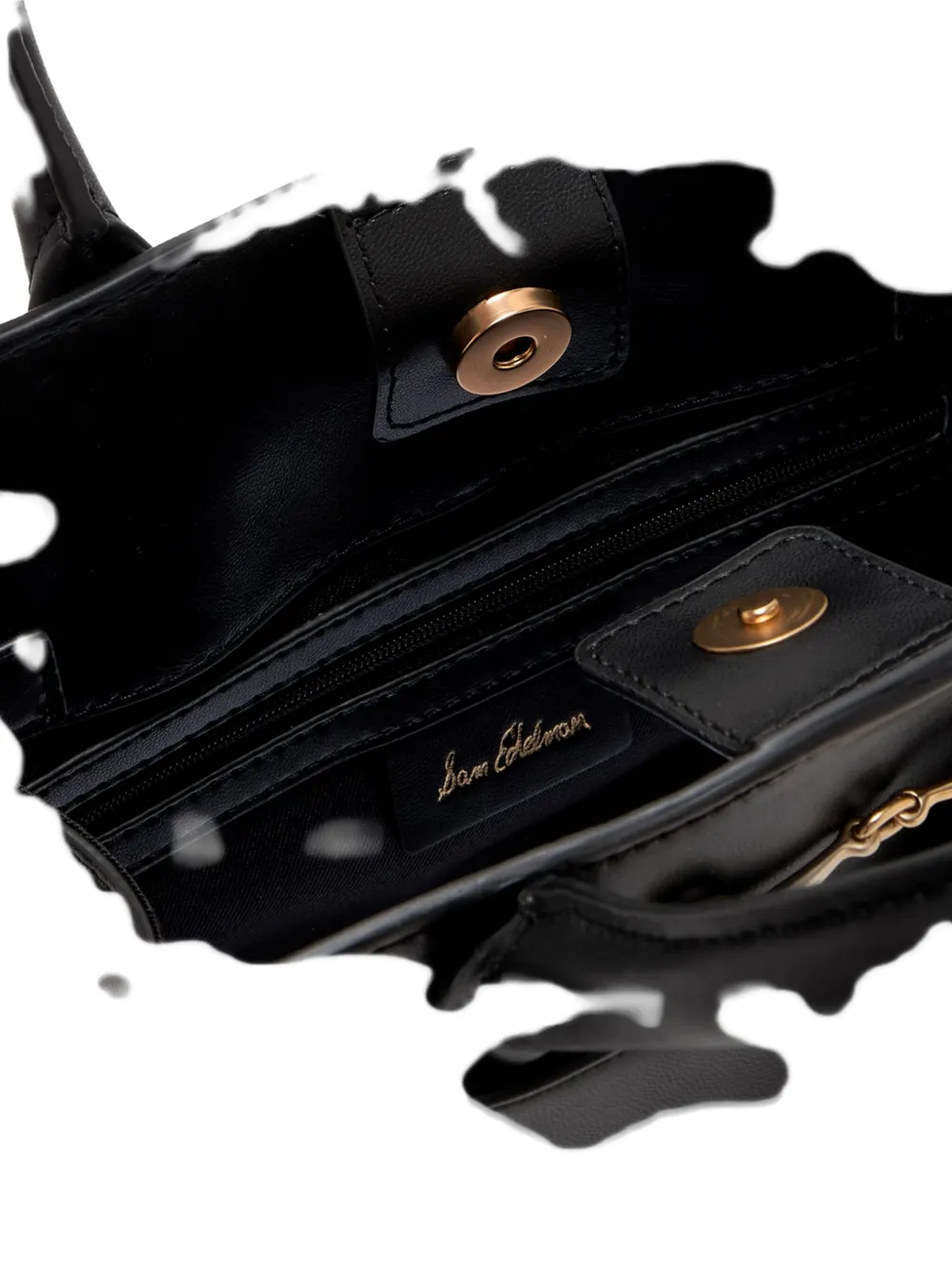 Sam Edelman Horsebit-embellishment Leather Tote Bag In Black