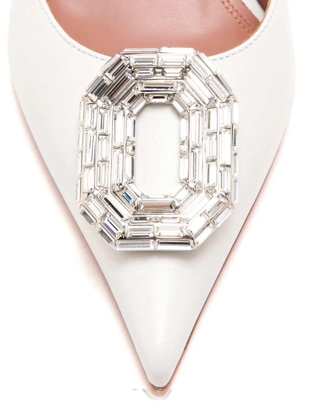 Amina Muaddi Camelia slingback pumps Wit