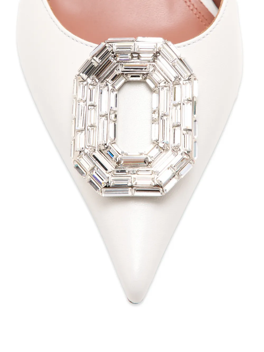 Amina Muaddi Camelia slingback pumps Wit