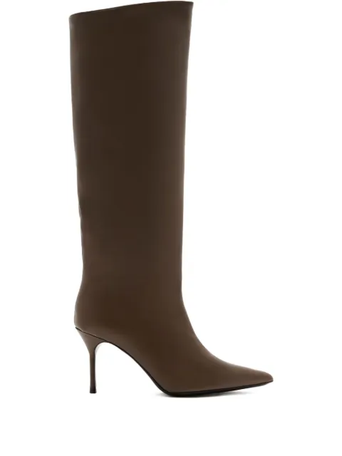 STAUD 80mm pointed-toe leather boots