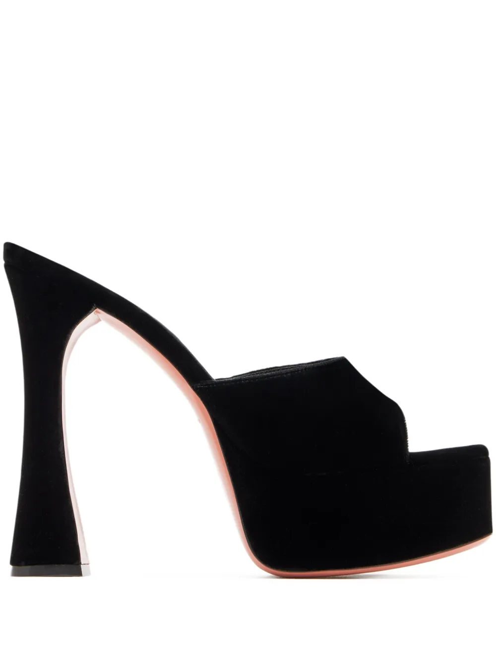 Amina Muaddi Dalida sandalen met plateauzool Zwart
