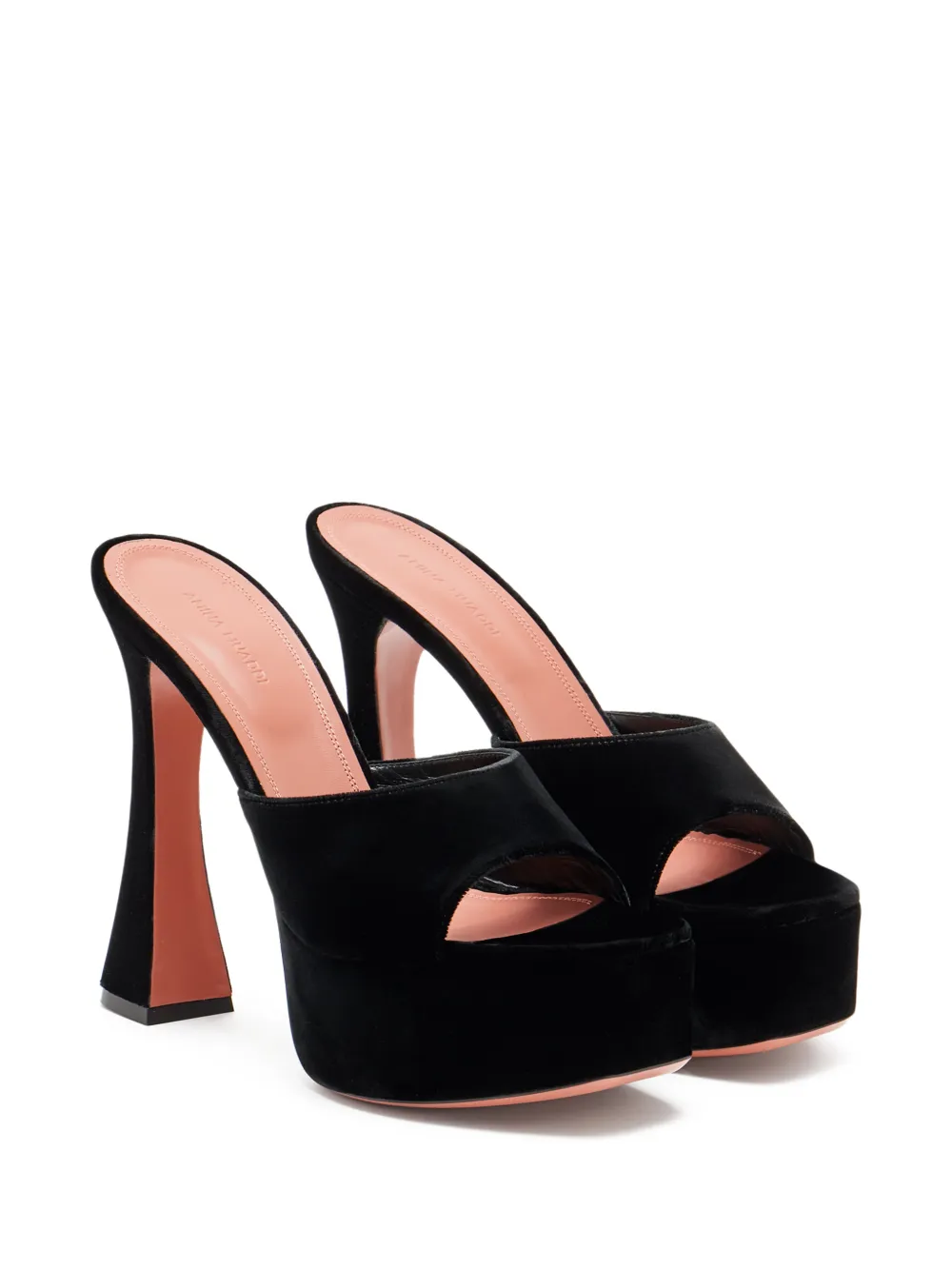 Amina Muaddi Dalida sandalen met plateauzool Zwart