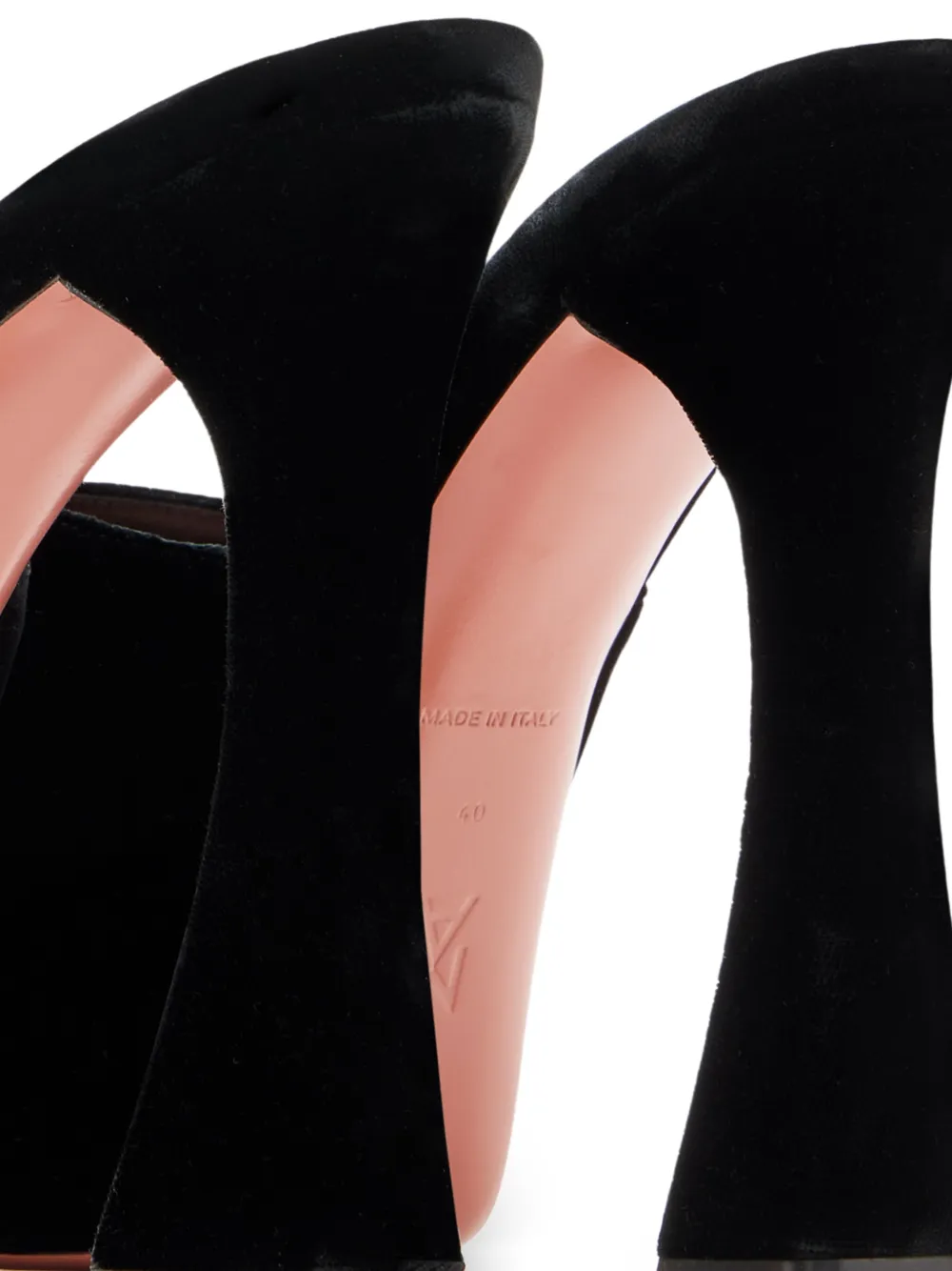 Amina Muaddi Dalida sandalen met plateauzool Zwart