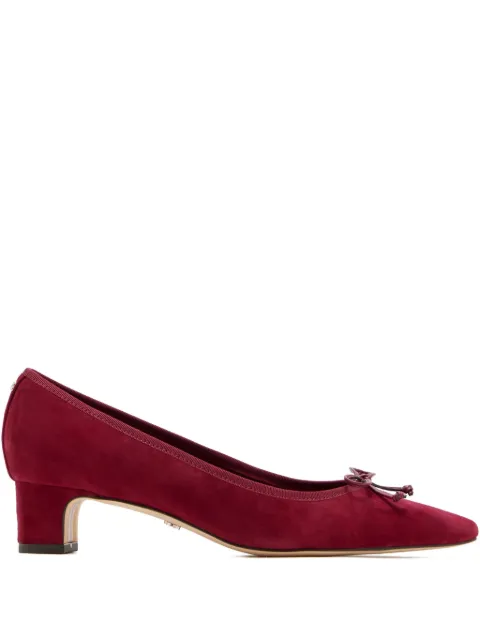 Sam Edelman 40mm bow-embellishment suede pumps