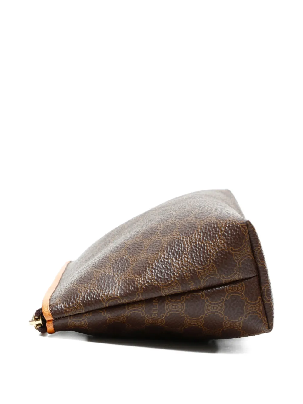 CELINE Pre-owned 1990-2000s Macadam Zip Pouch In Brown