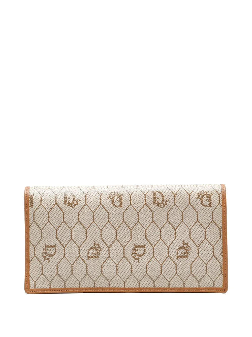 DIOR Pre-owned 1980s Honey-comb Wallet In Neutral