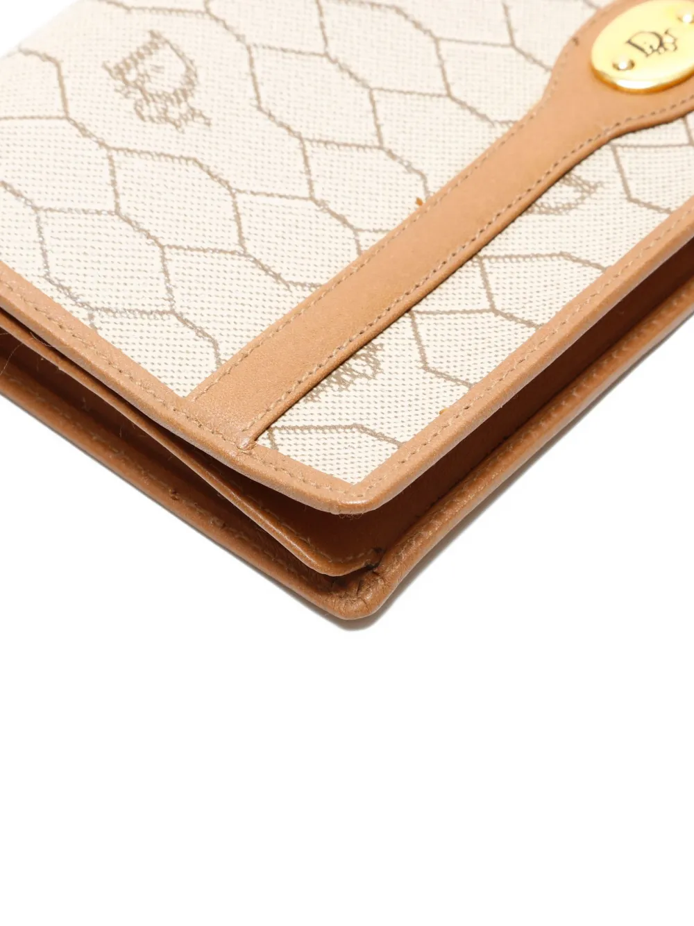 DIOR Pre-owned 1980s Honey-comb Wallet In Neutral