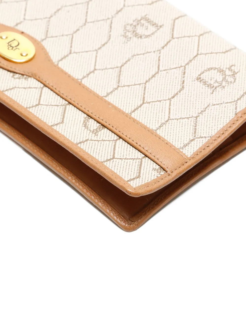 DIOR Pre-owned 1980s Honey-comb Wallet In Neutral