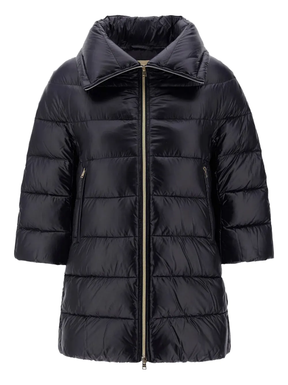 Herno Zip Puffer Coat In Black